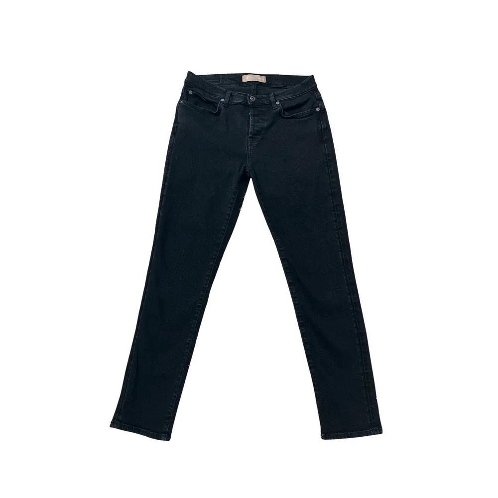 7 For All Mankind Josefina Black Luxe Vintage Skinny Jeans Women‎ Size
